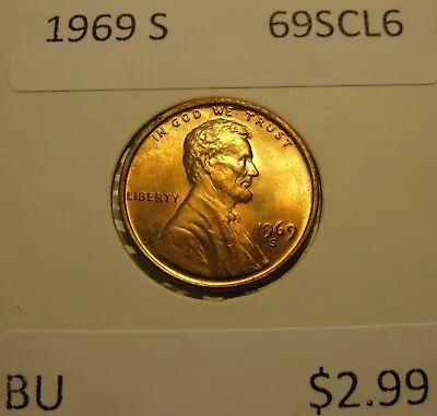 1969 S Lincoln Cent Bu • $2.99