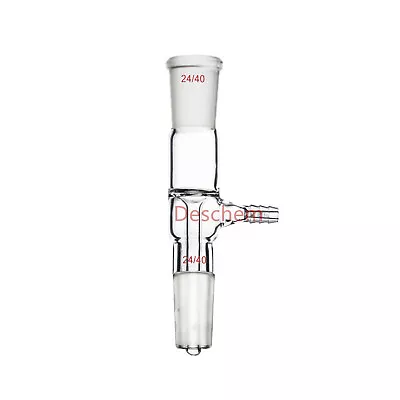 $9.99 • Buy 24/40,Glass Straight Tube Vacuum Take-off Adapter,Gas Inlet Adapter
