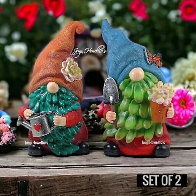 Garden Gonk Gnome Ornament Statue Sculpture Figurine Lawn Decor Large SET OF 2 • £26.90