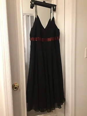 Eva Blue Black Semi Formal/prom/cocktail Dress Size 8 • $9.99