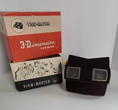 Vtg 1951 Sawyer's Bakelite View Master 3 Dimension Viewer Model E W/Original Box • $22.95