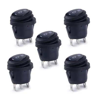 Marine Power Control 3 Pin 3 Position 5x Rocker Switch For Car Boat Snap-in Mo • £6.73