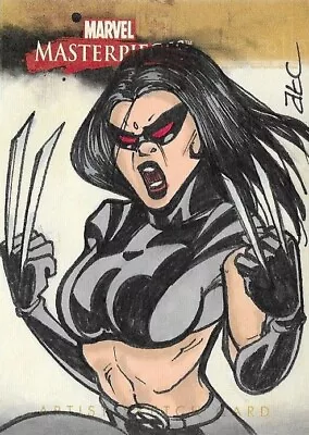 Marvel Masterpieces 2008 Marvel SkyBox  - X-23 - Adam Cleveland Sketch Card • $120