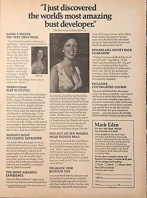 PRINT AD 1976 Mark Eden Bustline Developer Contouring Big Breasts Mary Edwards • $7.77