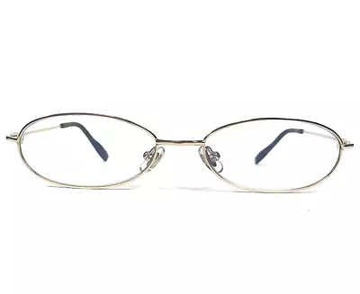 Aston Martin Eyeglasses Frames Gold Round Oval Full Wire Rim 50-17-125 • $89.99