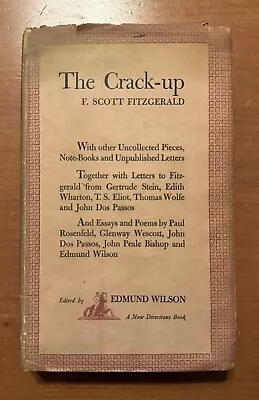 The Crack Up - F Scott Fitzgerald - 1945 First Edition With Dust Jacket • $35