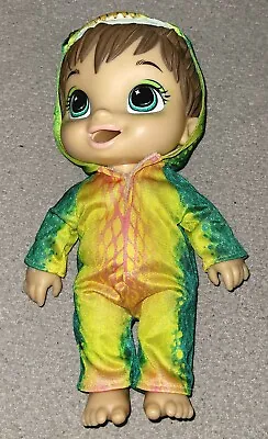 Hasbro Baby Alive Dino Cuties Doll Stegosaurus Dinosaur Big Green Eyes Boy Doll • $14.99