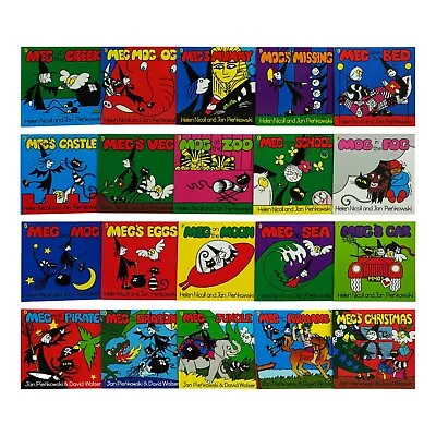 Meg & Mog The Complete Collection 20 Books Set By Helen Nicoll & Jan Pienkowski • £30.99