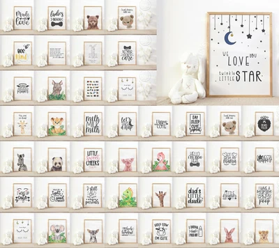 £2.99 • Buy A4 A3 Nursery Pictures Wall Decor , Animals Posters , Quote Prints , Sayings 