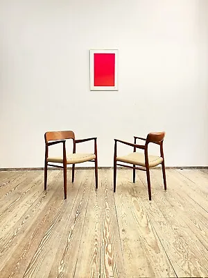 £2327.96 • Buy 2 Danish Mid Century Teak Armrests - Chairs, Niels Møller #56, J.L. Mollers