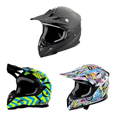 Motorcycle Open Full Face Helmet Motocross Dirt Bike Off Road Gear MX Helmet • $84.95