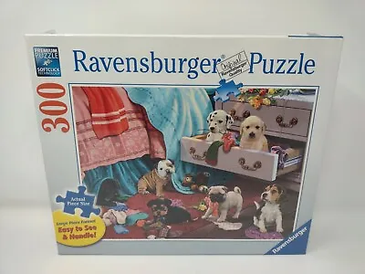 New Ravensburger Mischief Makers 300 Large Piece Jigsaw Puzzle Puppy Dogs 135790 • $23