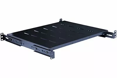 Fixed Rack Server Shelf 1U 19  4 Post Heavy Duty Rack Mount Adjustable 21.5 -28  • $49.99