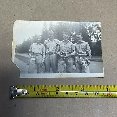 Vintage Photo 4 Military Men Smiling • $4