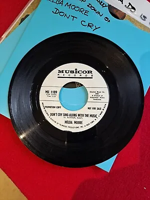 Melba Moore/Dont Cry/Musicor Demo Orig • £50