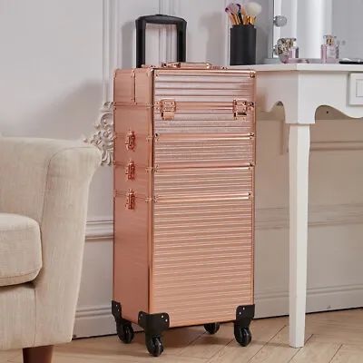 Professional 4 In 1 Case Trolley Vanity Makeup Cosmetic Hairdressing Storage Box • £79.95