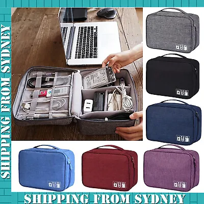 $13.99 • Buy New Electronic Accessories USB Travel Case Storage Charger Cable Organizer Bag