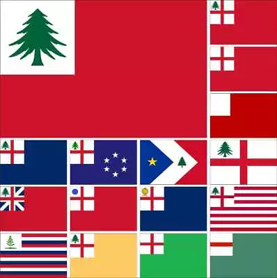 USA New England Flag Pine Sphere Endicott Naval Union 3X5FT Polyester Banner • $4.80