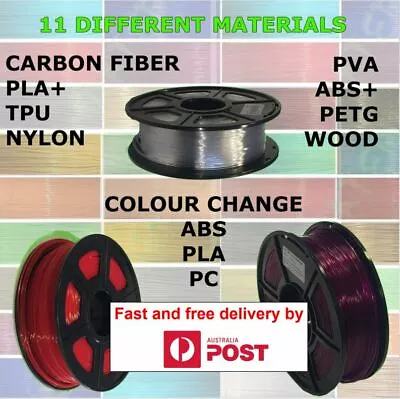$35 • Buy 3D Printer Filament PETG, PLA, PLA+, ABS+, TPU, Nylon, Polycarbonate, Carbon Fib
