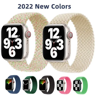 $6.75 • Buy For Apple Watch IWatch Series 7 6 5 4 3 2 SE Nylon Braided Solo Loop Band Strap