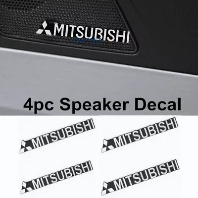 4X Car Speaker Audio Aluminum Sticker Sound Decorats Decal For Mitsubishi MIVEC • $12.92