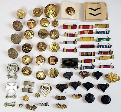 WWll Military Brass Buttons US Army Marines Navy USMC USA USN WW2 64 Vintage Lot • $35