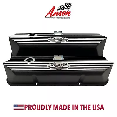 Ford FE 427 American Eagle Valve Covers Black - Die-Cast Aluminum - Ansen USA • $275