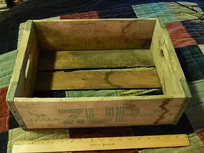 7up ~ Seven-Up Of Indiana ~ The UnCola Liter ~ Wood Crate ~ Durabilt Case ~ Vtg • $75
