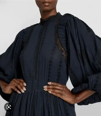 Isabel Marant Etoile Black Cotton Blend Dress Size 40 (French)/ Size 12/14 (AU) • $365
