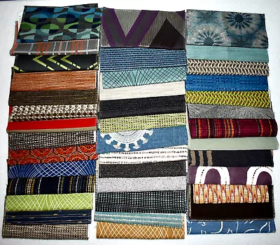 Lot 40 Fabric Samples Remnants MULTI-COLOR Solids Weaves Velvets Variety CRAFT • $12