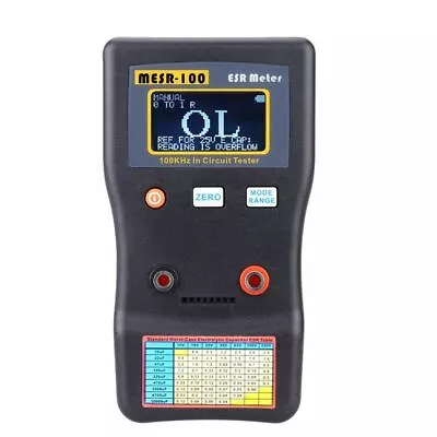 Circuit Capacitor Tester ESR Capacitance Meter Measuring Capacitance Resistance • $81.75