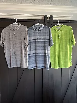 Mens Puma Golf Polos 2 Med 1 Large 3 Shirt Lot • $23