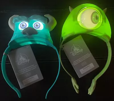 NEW Disney Monsters Inc. Mike Wazowski & Sulley Light-Up Headband Ears Halloween • $14.99