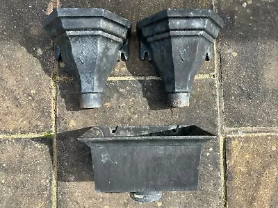 Original Vintage Black Cast Iron Rain Water Hopper Heads • £45