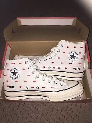 CONVERSE Vintage High Tops Shoes CHUCK White University Red 9 11 Mens Womens NEW • $150