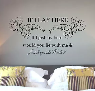 Snow Patrol Chasing Cars Lyrics Song Quote Wall Art Sticker Vinyl Decal • £20