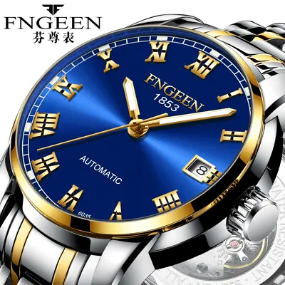 Fngeen  Hollowed Out Calendar Automatic Mechanical Waterproof Business Watch • $26.03