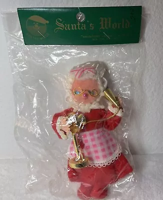 VTG NOS Kurt Adler Santa’s World Mrs. Claus Talking On Old Fashioned Phone Orn. • $9.99