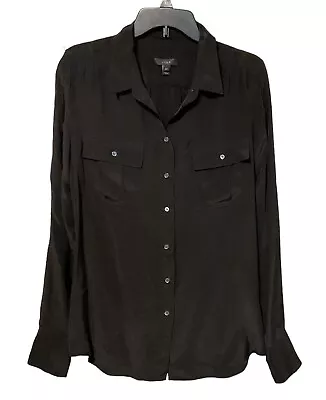 J. Crew Womens 100% Silk Long Sleeve Button-Up Blouse Size 12T Soft • $25