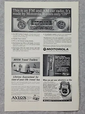 1965 Magazine Advertisement Page Motorola AM-FM Car Radio Clock Print Ad  • $5.94