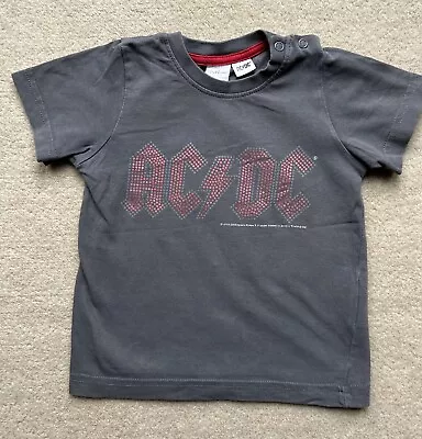 H&M Summer Short Sleeve ACDC AC⚡️DC T-shirt 9 - 12 Months • £3