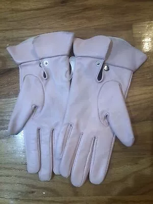 Vintage Off Pink Leather Gloves Size Women’s L (New) • $16.99