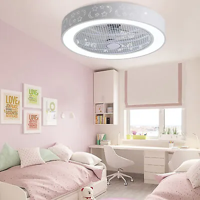 $93.99 • Buy 22  LED Ceiling Fan With Light Kit Remote Star Moon Shell Kids Room Ceiling Fan