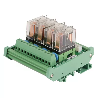 DC 12V Relay DIN Rail Mount 4channel 16A Power Relay Interface Module CAD • $24.62