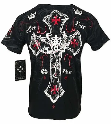 XTREME COUTURE By AFFLICTION Men's T-Shirt GLORIOUS Tattoo Biker S-5X • $26.95