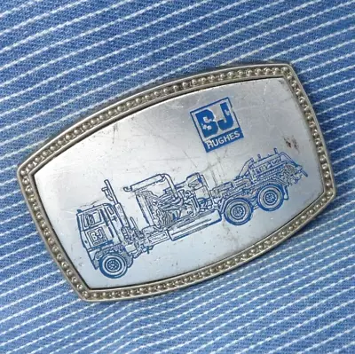 BJ Hughes Promo Belt Buckle Truck Oilfield Service Vintage 80s IN        .BMW905 • $23.99