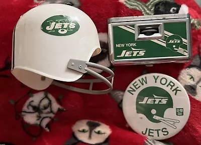3 Vintage New York Jets Souvenirs Plastic Mini Football Helmet Binoculars Button • $9.99