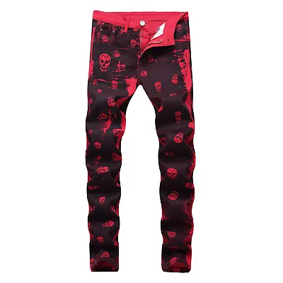 Skull Red Jeans Men's Casual Jeans • $28.20