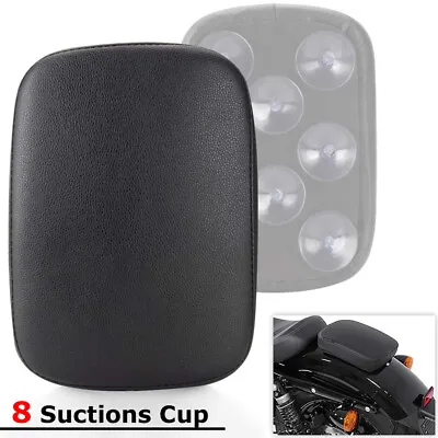 Motorcycle Pillion Passenger Pad Seat 8 Suction Cups For Harley XL 883 1200 Dyna • $16.87