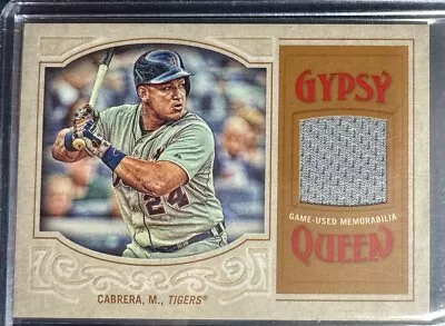 2016 Topps Gypsy Queen Relics #GQRMCA Miguel Cabrera Jersey - Detroit Tigers • $4.95